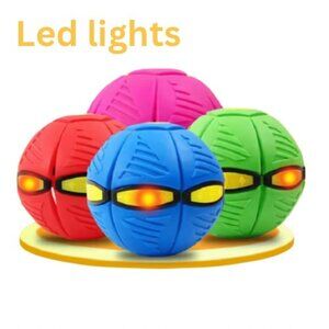 Pet Ball, Portable Pet Toy Flying Saucer Ball, with LED lights flying toys